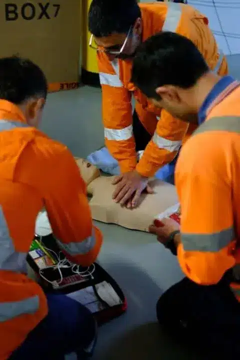 Ultra Building Works Staff performing CPR